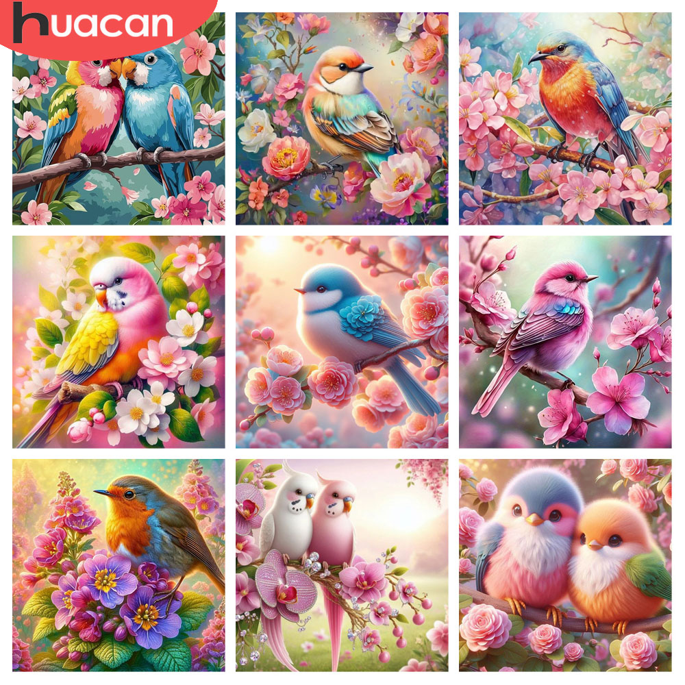 Resin Art Of Rose - HUACAN ダイヤモンドペインティング 鳥 花 動物 モザイク