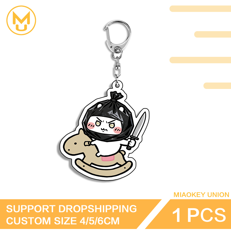 Resin Art A Keychain - 白いハムスターの面白いペンダント、吊り下げ飾りキーホルダー、ユニークなアート、クリエイティブなバックパック、服、帽子、ジュエリーギフトに。