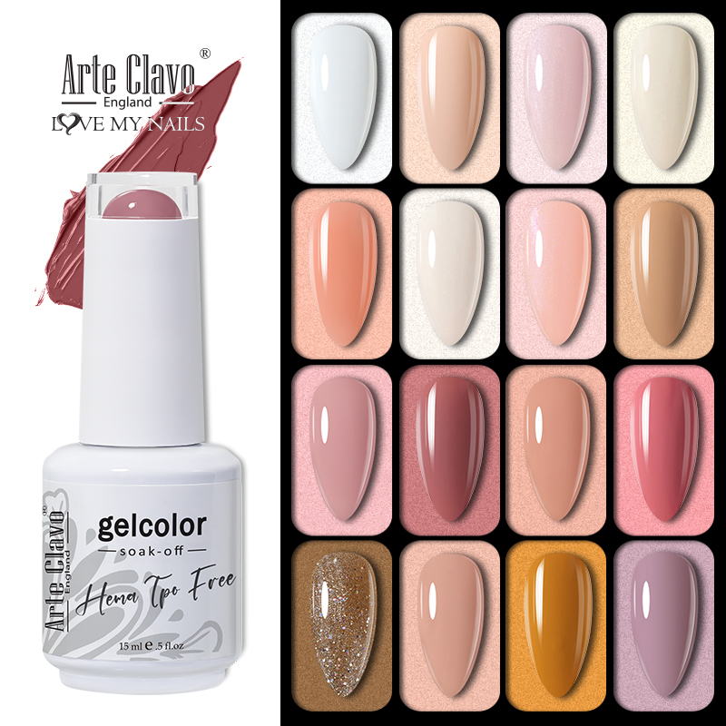 Uv Lamp Nail Resin - ArteClavo 15ml ヌードジェルネイルポリッシュ ハイブリッドジェル ラック HEMA
