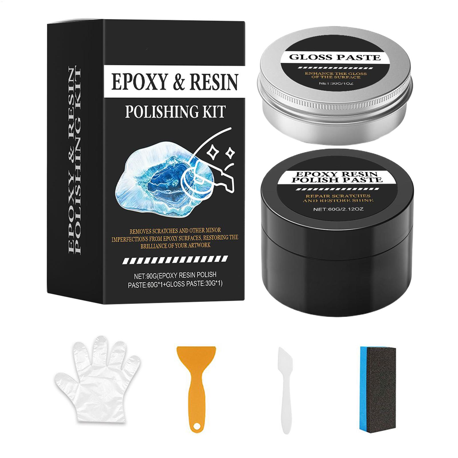 Resin Art Acrylic - エポキシ樹脂高光沢研磨ペースト 樹脂研磨キット クリーミーペースト 傷を消す アクリル研磨キット 初心者向け