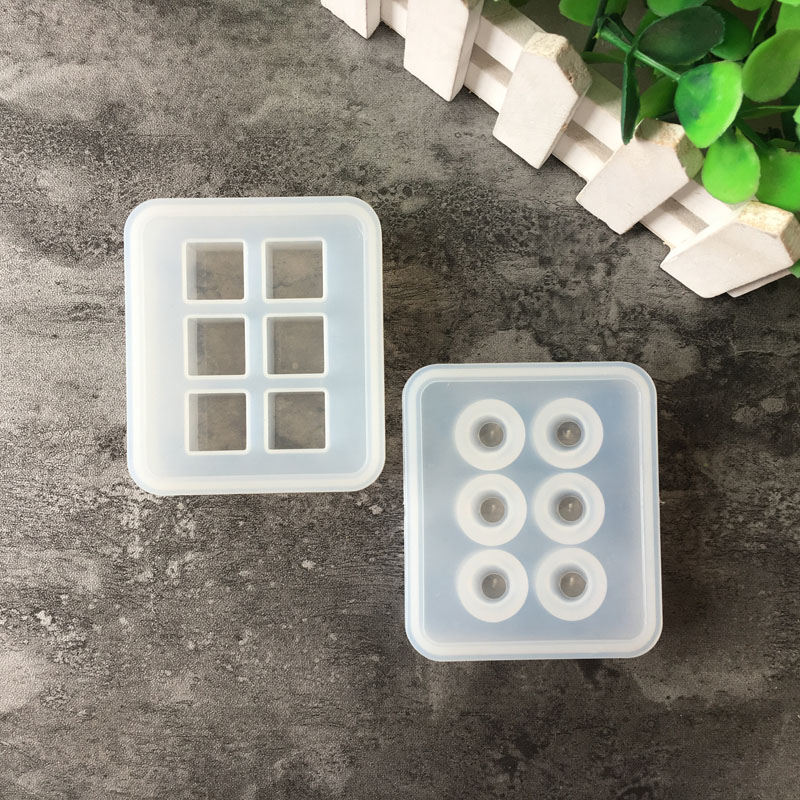 Resin Art Acrylic - シリコーン型 16 ミリメートルキューブボールビーズ 6 コンパートメント樹脂シリコーン金型手作り DIY