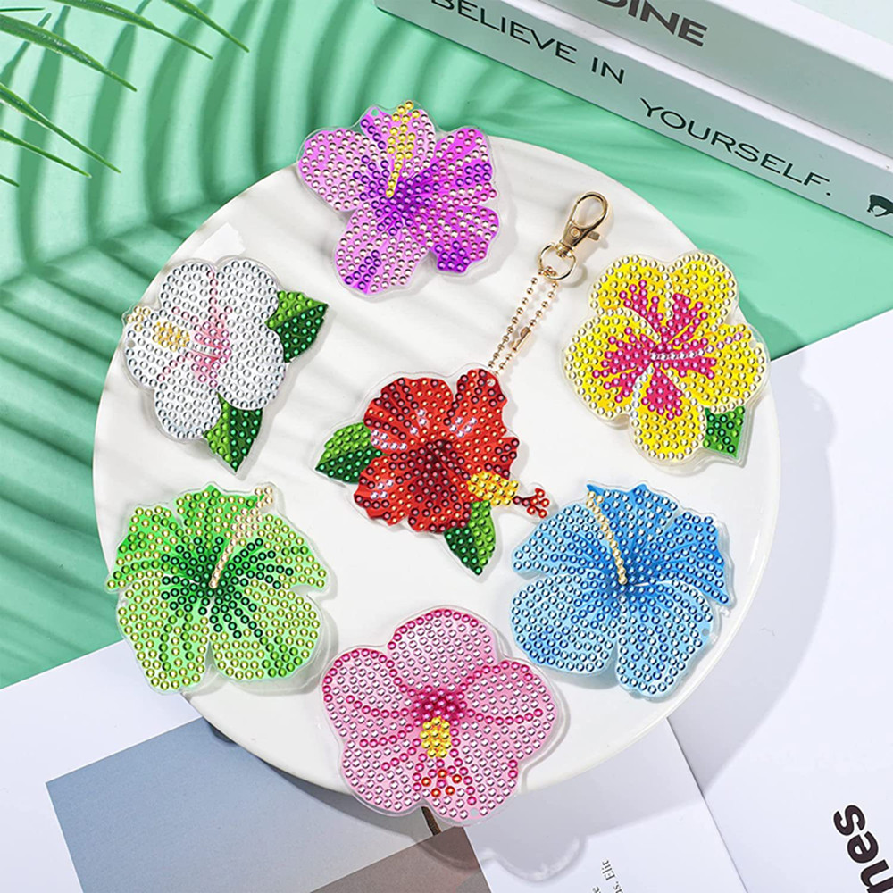 Resin Art A Keychain - 女性のためのひまわりデザインのダイヤモンド絵画チェーン,デイジー,両面ダイヤモンドアート,モザイク,ギフトバッグ,装飾ギフト