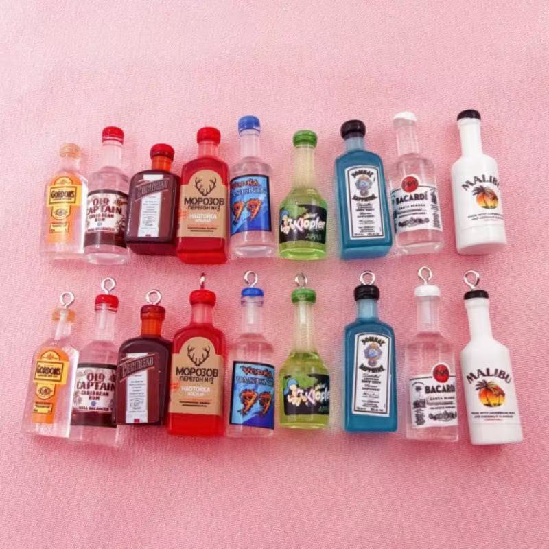 Resin Art Pendant - 11個入り ミニシミュレーションレジン 3Dペンダント イヤリング キーホルダー ペンダント