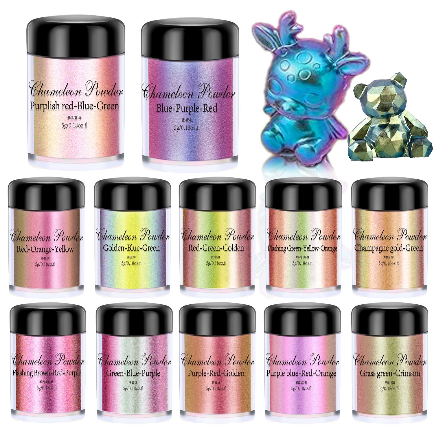 Resin Dye Opaque - 5 グラムカメレオンパウダーネイル染色マイカパウダー着色剤樹脂顔料染料真珠光沢のあるパール UV 樹脂エポキシジュエリーメイキング