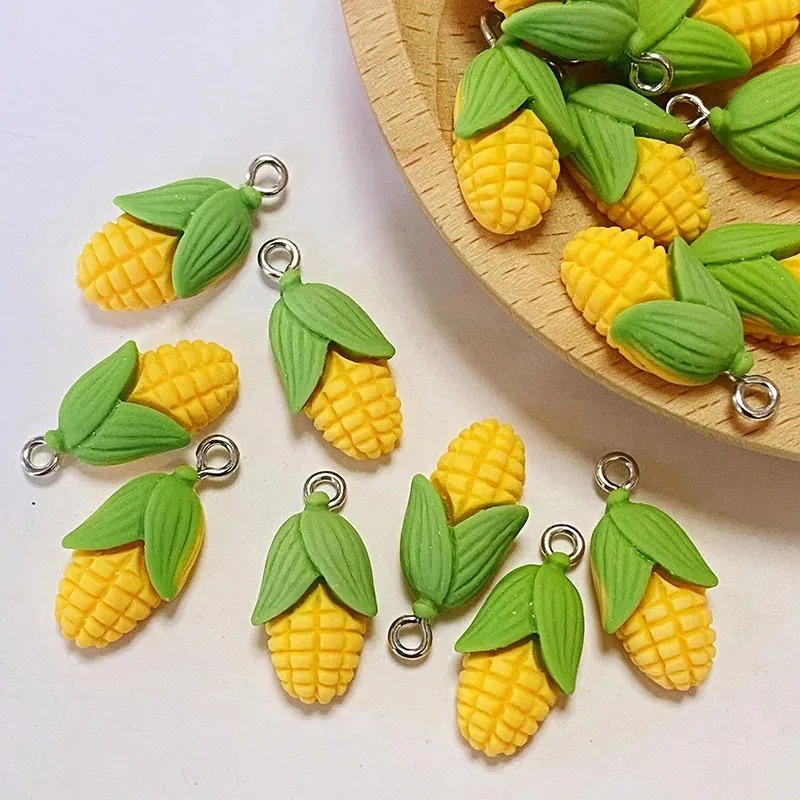 20個入り 面白いミニコーン野菜樹脂チャーム 人工食品ペンダ - Resin Art Pendant のレビューと価格