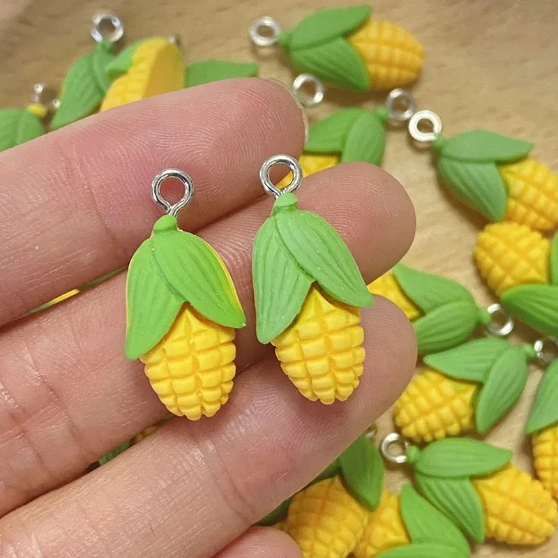 20個入り 面白いミニコーン野菜樹脂チャーム 人工食品ペンダ - Resin Art Pendant のレビューと価格
