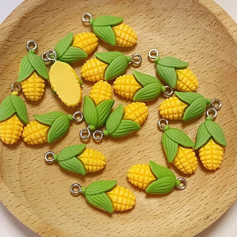 20個入り 面白いミニコーン野菜樹脂チャーム 人工食品ペンダ - Resin Art Pendant のレビューと価格