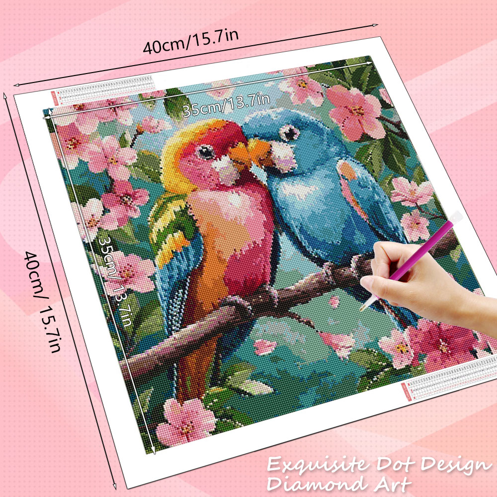 HUACAN ダイヤモンドペインティング 鳥 花 動物 モザ - Resin Art Of Rose のレビューと価格