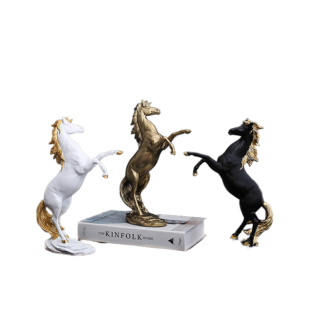抽象芸術彫刻 高品質馬の像 レジン工芸品 手描きの動物模様  - Resin Art Quantity のレビューと価格