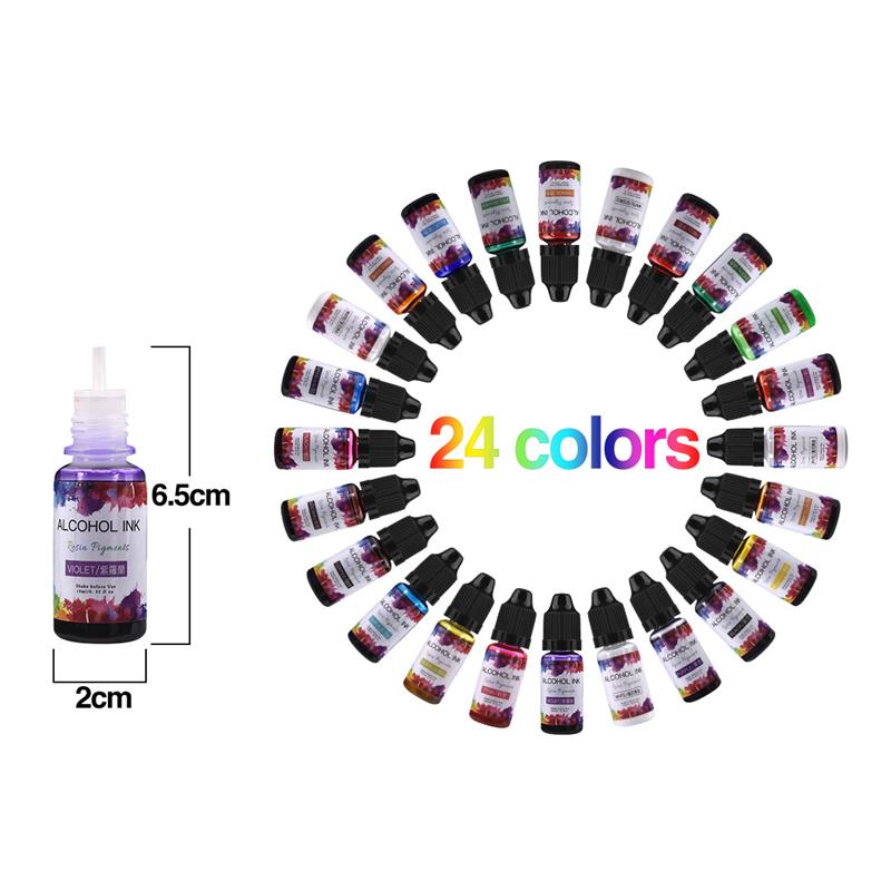 エポキシ樹脂,24色/バッチ,10ml,アート,液体,注入, - Resin Dye Opaque のレビューと価格