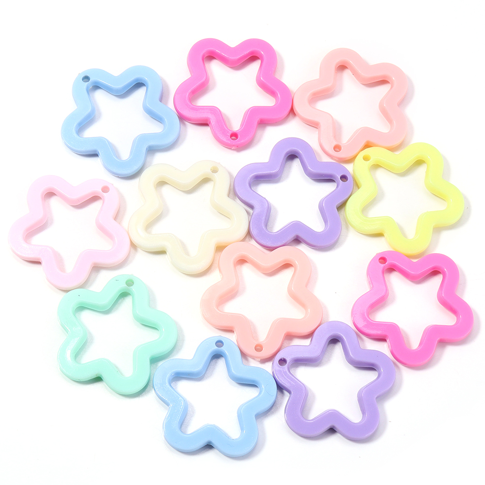 30 ピース/ロットカラフルなアクリルスターペンダント 30 - Resin Art Acrylic のレビューと価格
