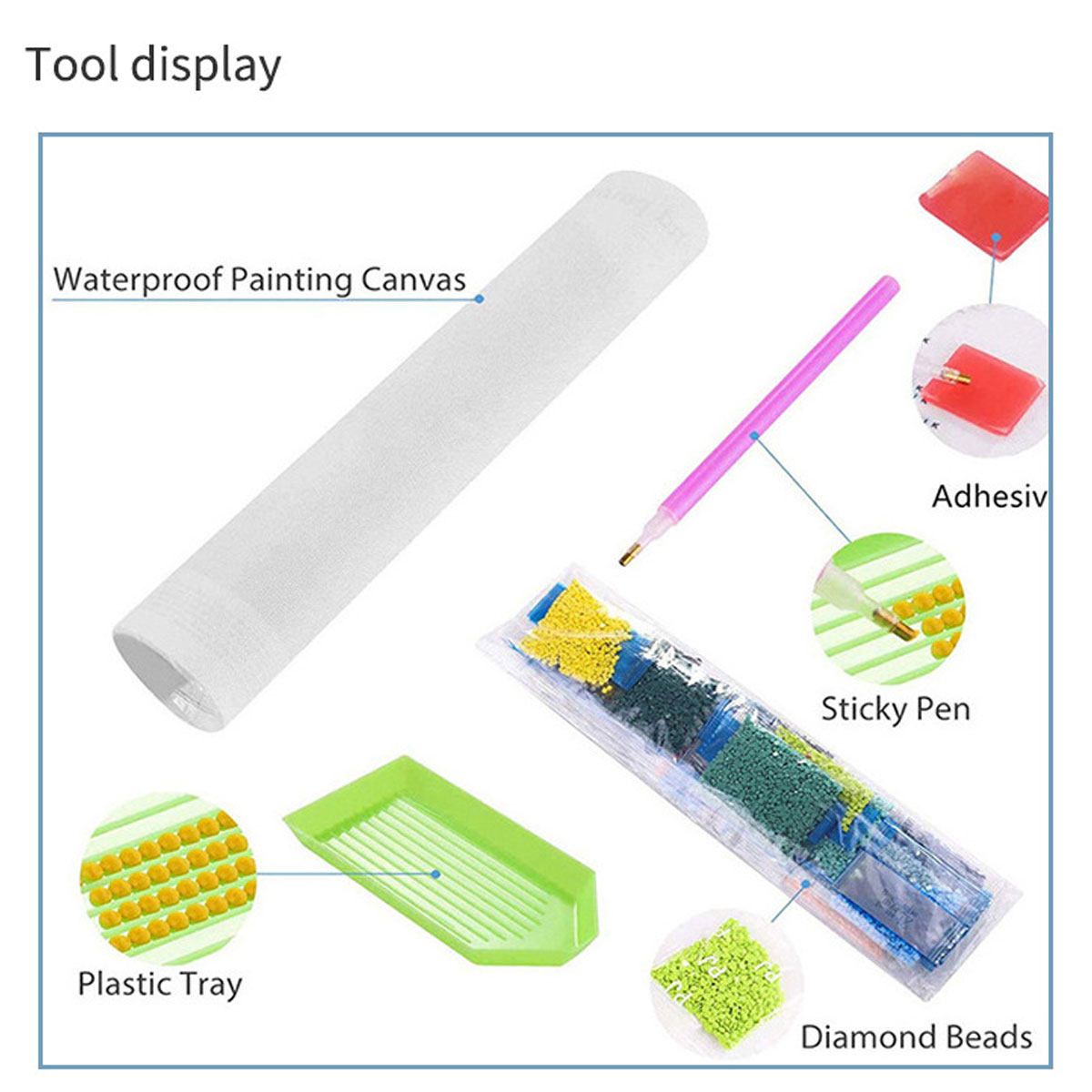 カスタム5D DIYダイヤモンドペインティングキット - あ - Resin Art Acrylic のレビューと価格