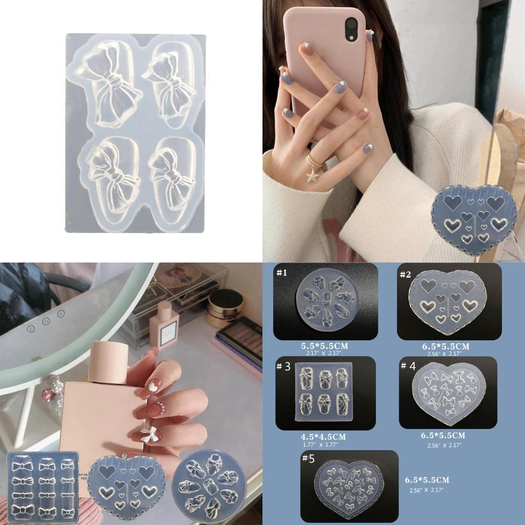 シリコーンネイル彫刻鋳型マニキュアツール 3D ミニチュアち - Resin Art Template のレビューと価格