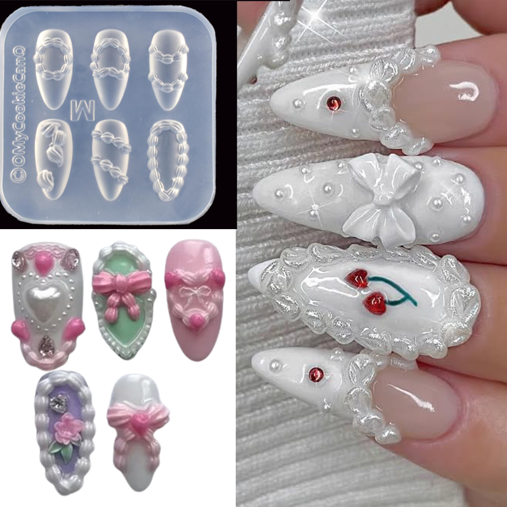 1個 3D フレンチクリームネイルアート シリコンモールド  - Resin Art Template のレビューと価格