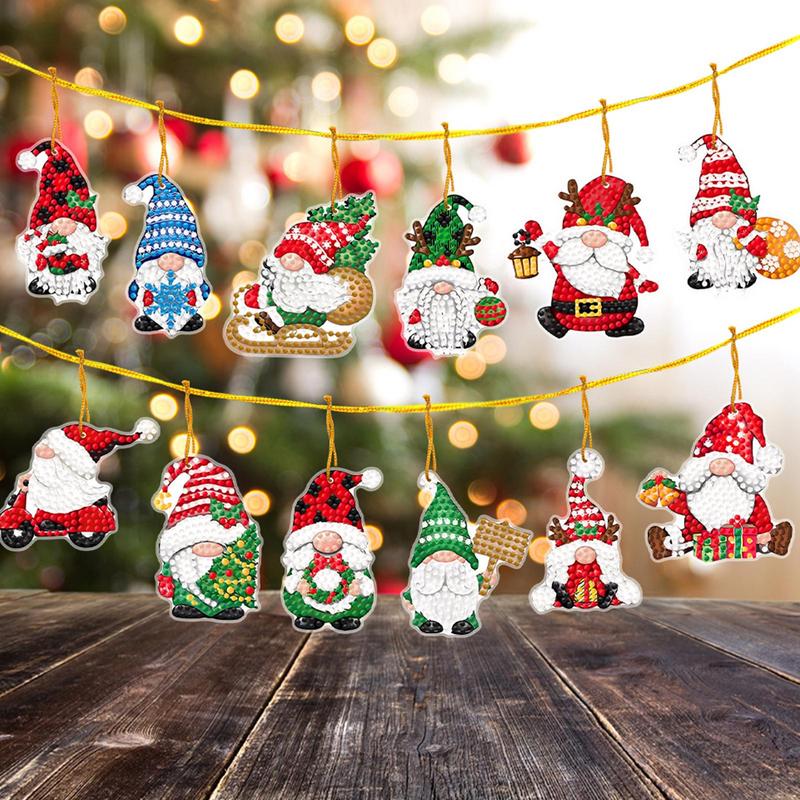 クリスマスアートペインティングペンダント、5Dオーナメントキ - Resin Art A Keychain のレビューと価格