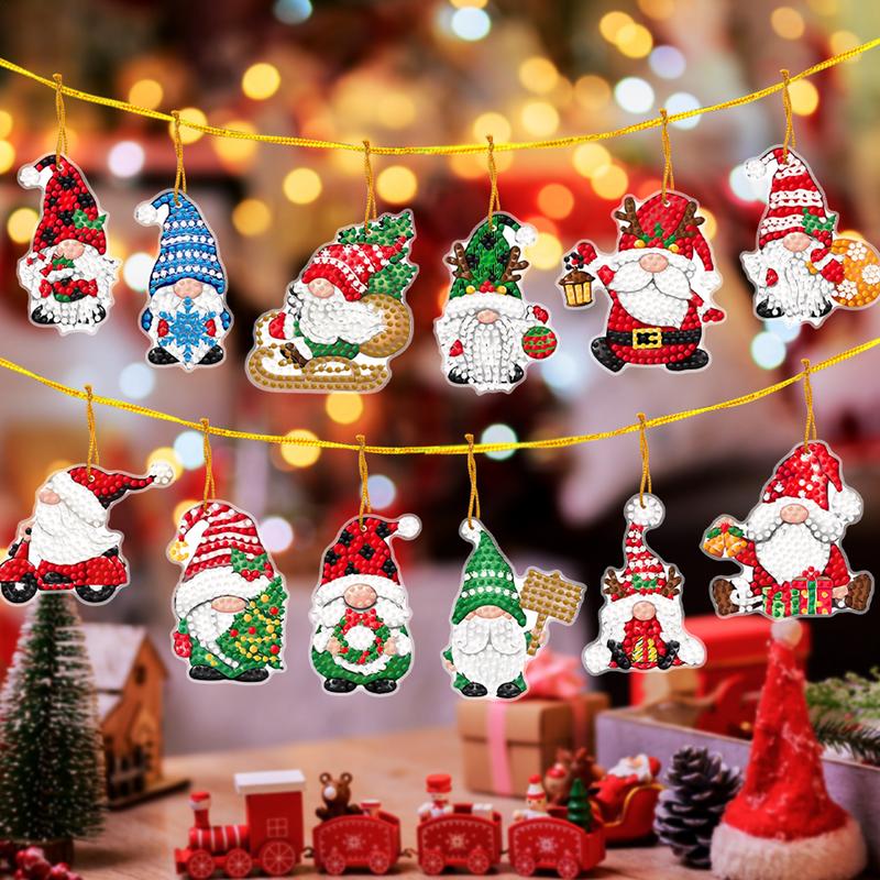 クリスマスアートペインティングペンダント、5Dオーナメントキ - Resin Art A Keychain のレビューと価格