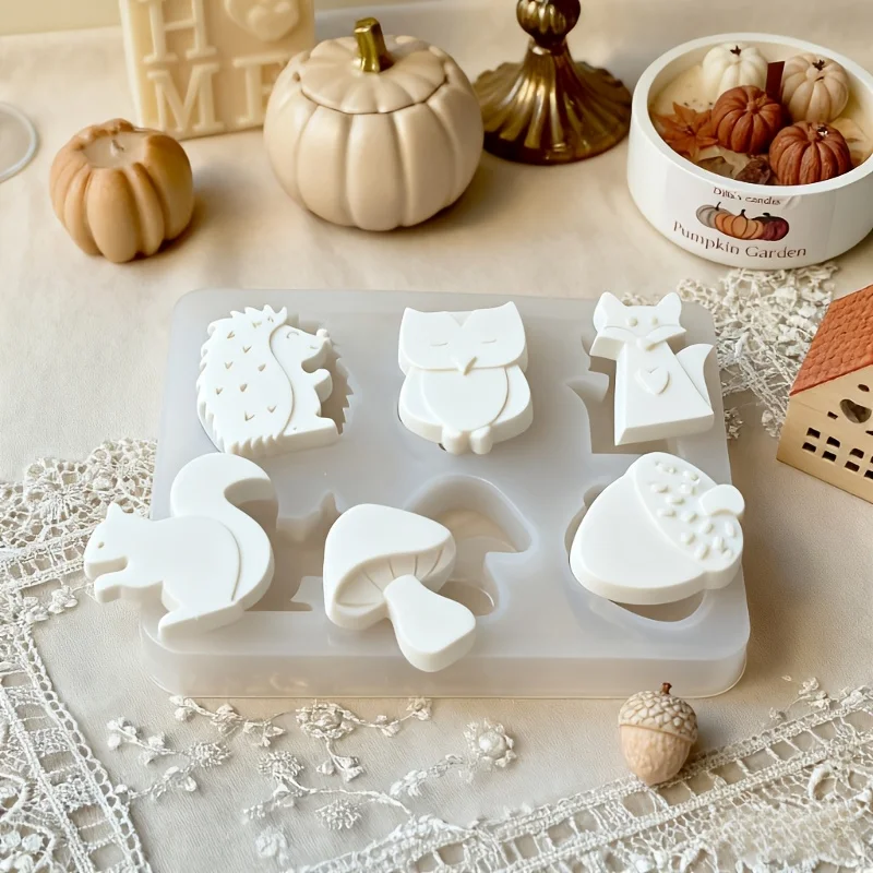 1穴/6穴 ミニチュア動物シリコンモールド - ハリネズミ、 - Resin Art Mold のレビューと価格