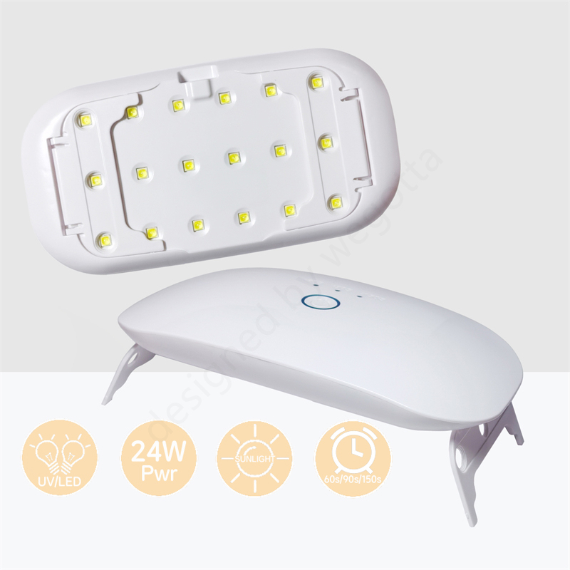 24W USB充電式ジェルネイル用UV LEDランプ、ミニネ - Uv Lamp Nail Resin のレビューと価格