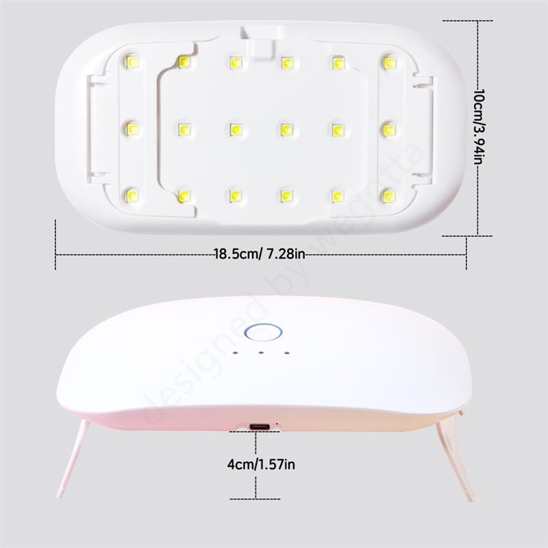 24W USB充電式ジェルネイル用UV LEDランプ、ミニネ - Uv Lamp Nail Resin のレビューと価格
