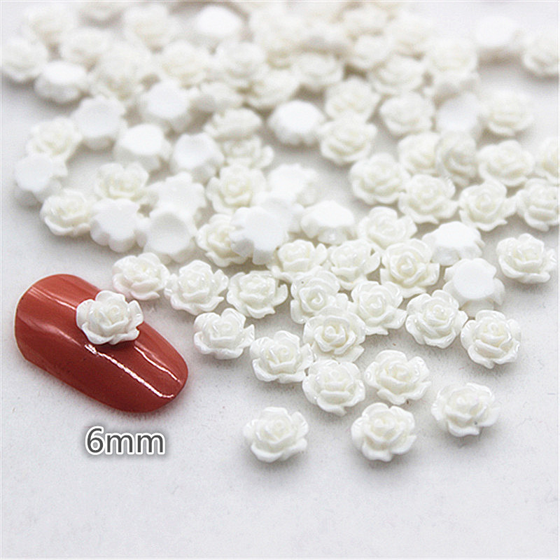 ミニローズレジンカボション,100個,6mm,フラワーフラッ - Resin Art Of Rose のレビューと価格