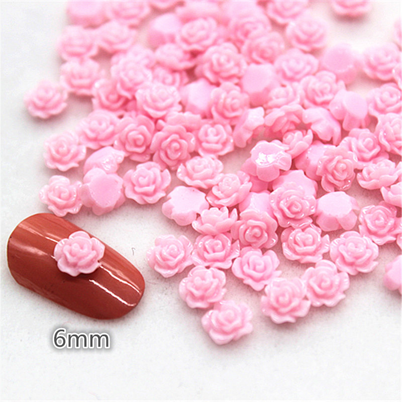 ミニローズレジンカボション,100個,6mm,フラワーフラッ - Resin Art Of Rose のレビューと価格