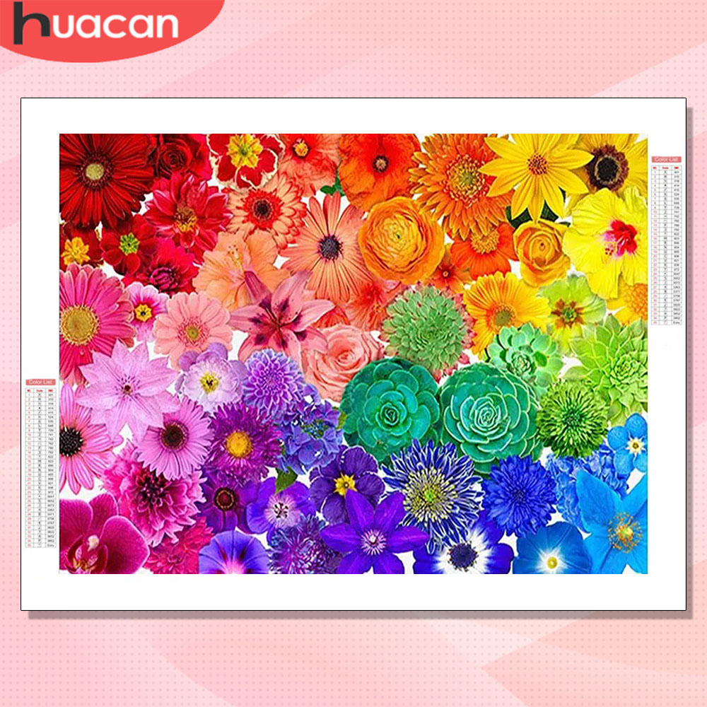 HUACAN ダイヤモンドアートキット 花 カラフルなバラ  - Resin Art Of Rose のレビューと価格