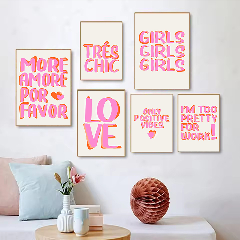 北欧風「More Amor Por Favor」カラフルなエ - Resin Art Quotes のレビューと価格