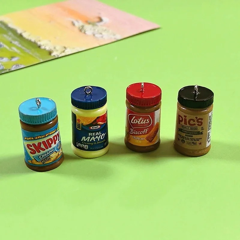10個入り/パック ミニチュアシミュレーションピーナッツバタ - Resin Art Pendant のレビューと価格