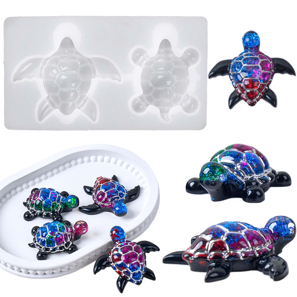 3D ウミガメキーホルダーシリコーン型 DIY 海洋テーマ動 - Resin Art Mold のレビューと価格