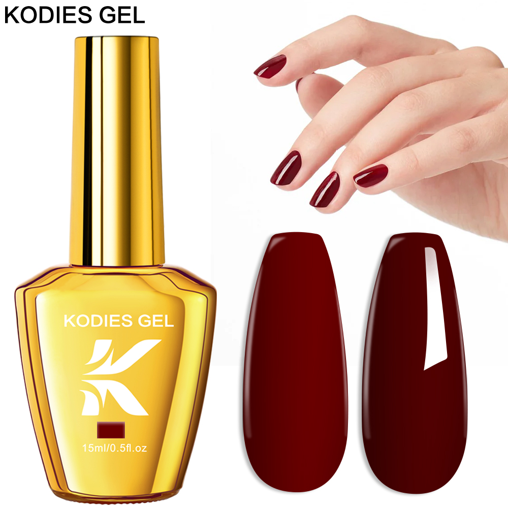 KODIES ジェルバーガンディレッドジェルネイルポリッシュ - Uv Lamp Nail Resin のレビューと価格