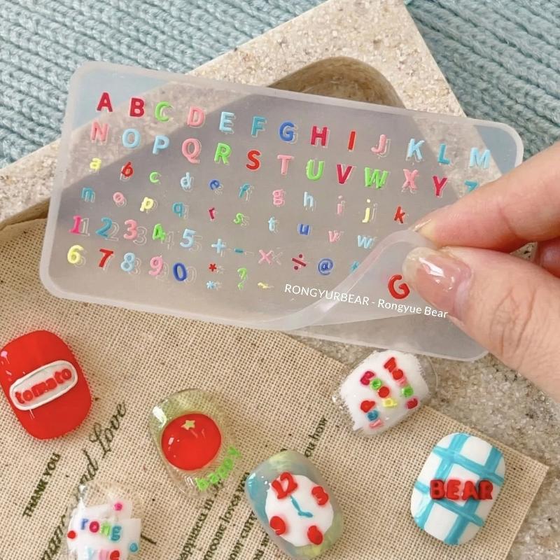レジンモールド 透明ミニ文字・数字テンプレート DIYネイル - Resin Art Template のレビューと価格